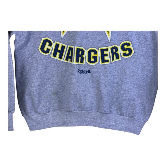 Vintage 90s San Diego Chargers Graphic Crewneck Sweatshirt Gray XL Made In USA - Picture 3 of 15